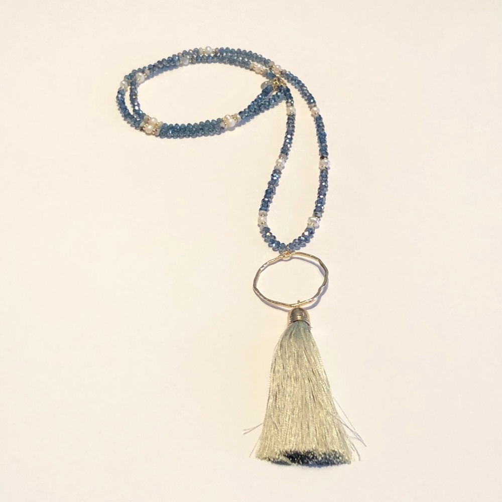 Long Natural Beaded Necklace